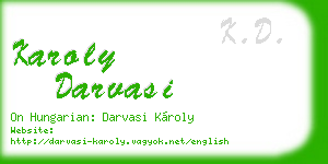 karoly darvasi business card